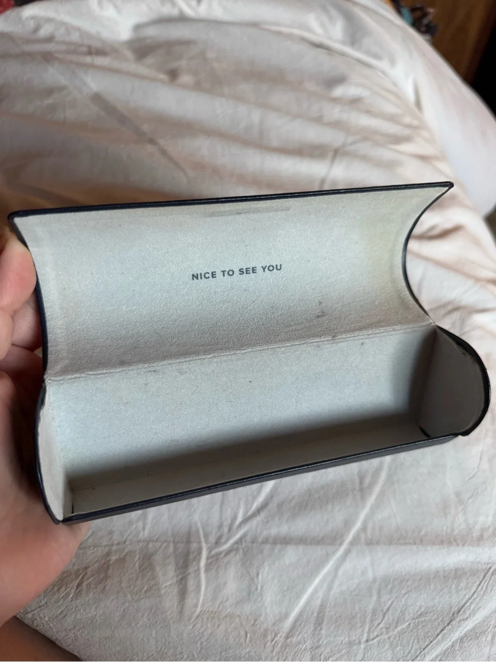 Warby Parker Dark Blue Eyeglass Case